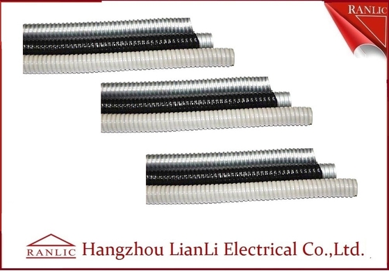 Chine Le gris/conduit électrique flexible galvanisé noir d'acier avec le PVC a enduit fournisseur