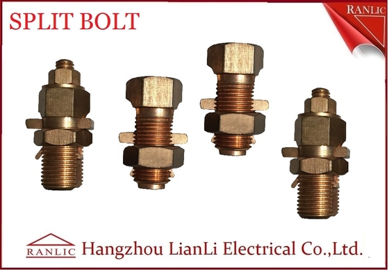 Chine Accessoires de câblage électriques en laiton de haute résistance/connecteurs fendus jaunes de boulon fournisseur