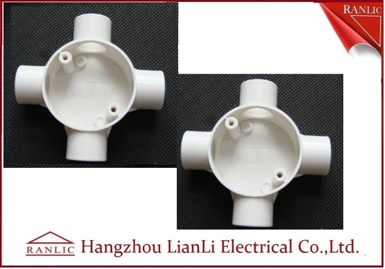 Chine Norme électrique de conduit et de garnitures BS4662 de PVC de boîte de jonction de manière blanche du GI 4 fournisseur