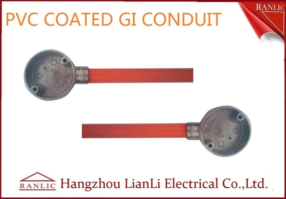 Chine Le PVC orange a enduit les conduits électriques du GI BS4568 de 1.6mm Thickenss fournisseur