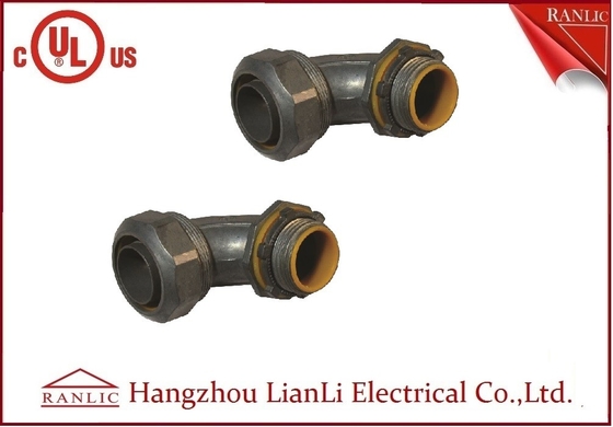Chine Garnitures étanches de conduit de métal flexible connecteur de 90 degrés avec la gorge isolée fournisseur
